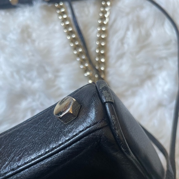 Rebecca Minkoff Black Crossbody Bag with Gold Accents - Picture 4 of 8